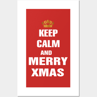 Keep Calm and Merry Xmas Posters and Art